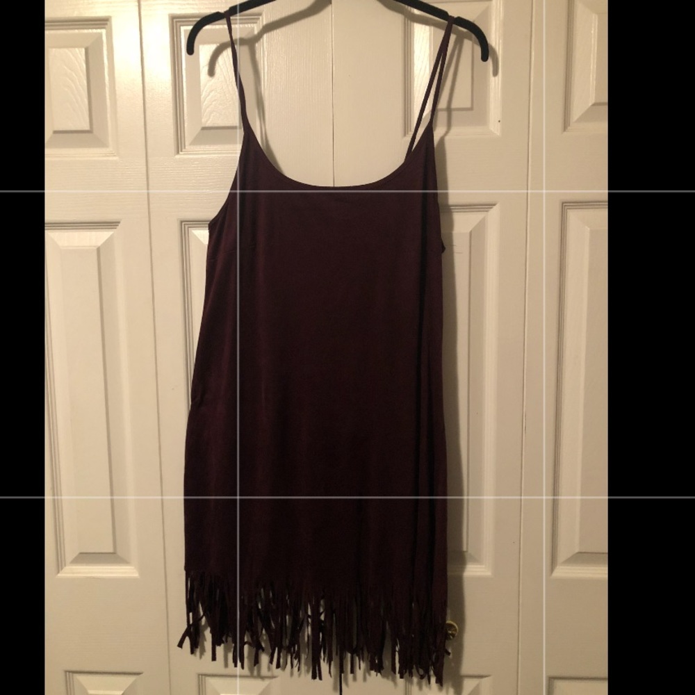 Maroon Fringe Dress
